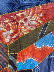 1940s Silk Men’s Tie Quilt Top