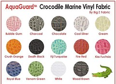 AquaGuard® Crocodile Marine Vinyl Fabric 14 Colors 1 Yard, Royal Blue