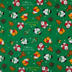 Craft Fabrics 10Pcs Christmas Fat Quarter 100% Cotton Twill Printed Fabric