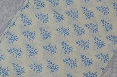 Hand Block Floral Print 100%Cotton 1 Yard Fabric NO TARRIF CHARGES 100%✅ZK_165*