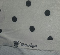 Vintage Designer Deadstock Willoschleger White & Black Polka Dot Spandex 40″×60″