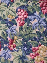 Lot of Floral Fabric, blues and brown, 1lb 9oz