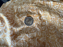 Batik Quilting Fabric 3 1/4 Yards Golden Yellow Paisley Floral 100% Cotton New