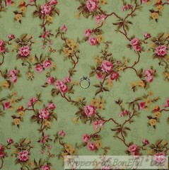 BonEful FABRIC FQ Cotton Quilt VTG Burgundy Maroon Red Small Berry Cherry Calico