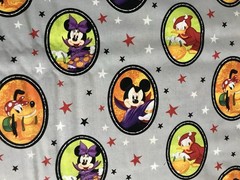 Licensed Halloween Mickey And Friend Holloween Cotton Fabric BTY