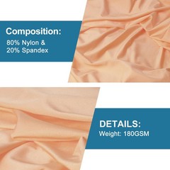 1 Yard Nude 59″ Wide 80% Nylon 20% Spandex Activewear Fabric 4Way Stretch