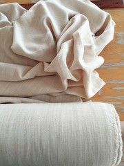 Natural Oatmeal Linen Fabric by yard 6.7Oz Soft Organic Blend —Sewing,Clothing