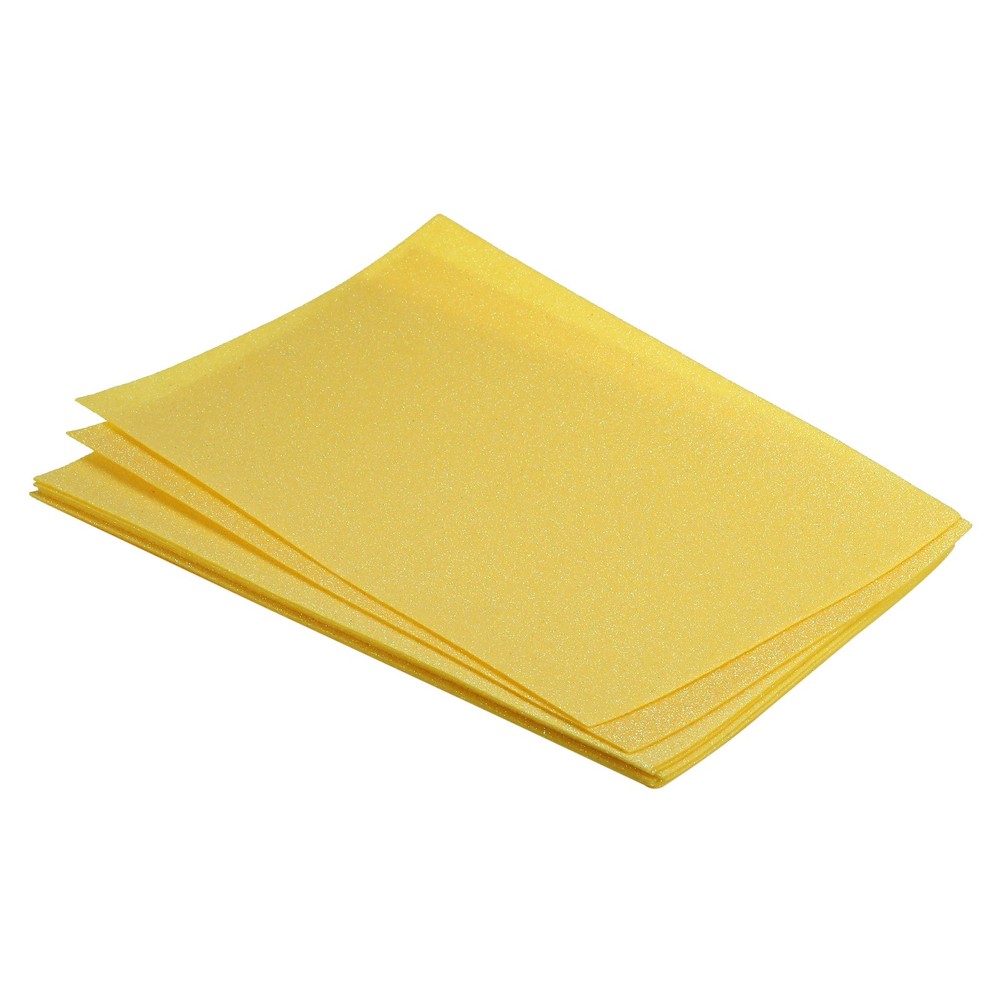 Soft Felt Sheets Glitter Self Adhesive Yellow Fiber 11.8″ x 7.8″ 6pcs