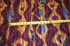NEW, Mwanza Leaf Print Fabric is made, in Japan, of 100% cotton and 44″ wide.