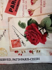 Paris Cream Timeless Treasures Fabric Collage Postcard Travel Rose choice