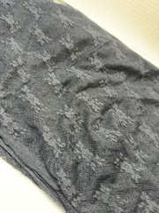 Black Stretch Floral Lace Fabric 96” x 72” Sheer Mesh Sewing Dress Crafts