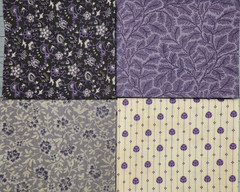 Quilt Shop Quality 16 FQs 4 Yds Cotton Fabric Civil War Repro Assorted Purples