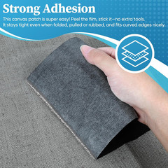 Canvas Repair Patch，Waterproof Self Adhesive Fabric Patch for Tent,Boat Cover,Ca