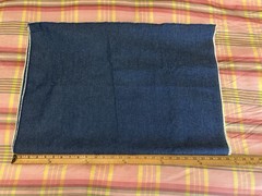 4 YARDS USA MADE INDIGO DENIM 26” Wide 100% COTTON FABRIC Made On A Vintage Loom