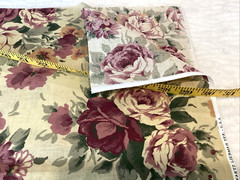 Vtg Cranston Printworks Fabric Roses Floral Cottagecore Romantic Mauve 60″x143″