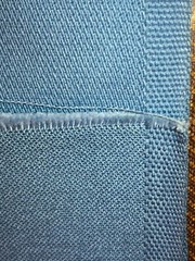 Med. blue cotton canvas/satin weave fabric, 90.5″ (2.1yd)L x 47″W, new bolt cut