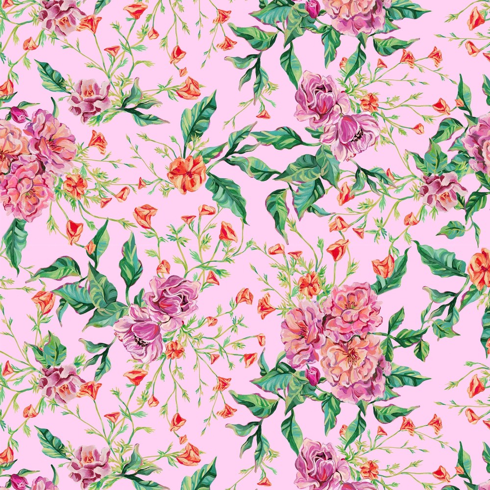 1/2 Yard Fabric – In Full Bloom | Rose Garden – Blush by FreeSpirit