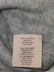 100% Cashmere Sweater Cutter Crafting Scrap Upcycle Recycle Flaws Gray Repair