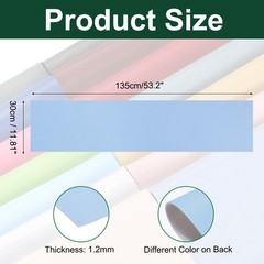 Faux Leather Sheets 12×53 Inch Solid PU Leather Fabric Blue Violet/White