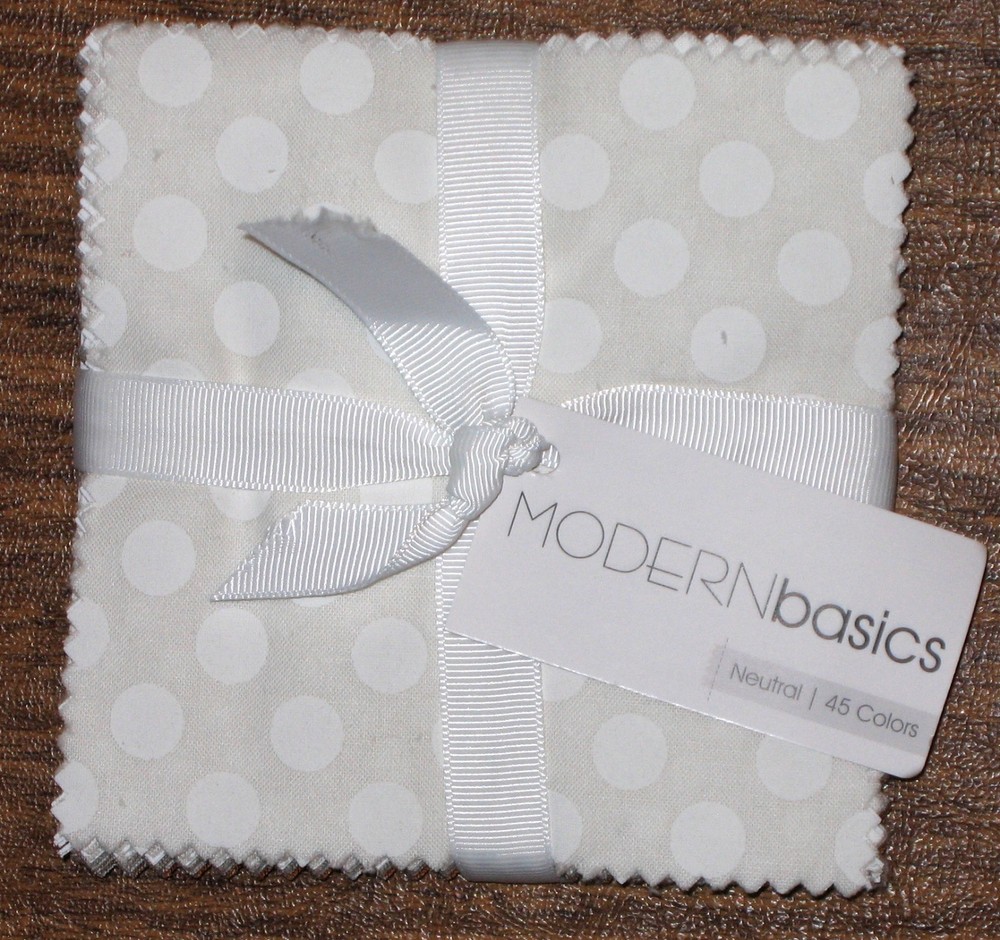 (45) 5″ Fabric Squares – Modern Basics Neutral Beige Brown – Michael Miller