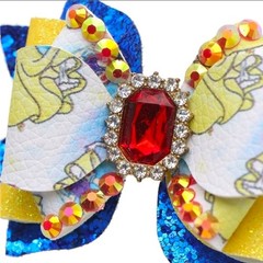Princess Pre-cut faux leather bow kit PREMIUM DIY KIT Snow White 3″ 1233403