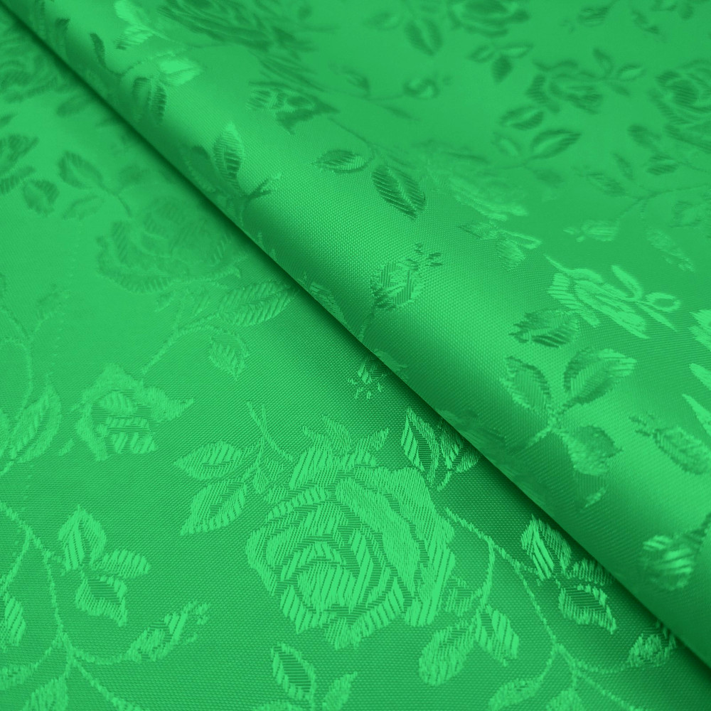 Regal Rose Emerald Green Brocade Jacquard Fabric Upholstery 58″ By The Yard