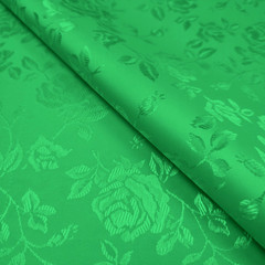 Regal Rose Emerald Green Brocade Jacquard Fabric Upholstery 58″ By The Yard