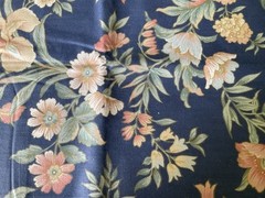 Fabric Decorator Polished Cotton Blue with Flowers 54″ Wide 36″ Long New