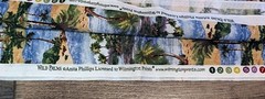 WILD PALMS Fabric by ANITA PHILLIPS for WILMINGTON 2 Yards x 44″ Island Ocean
