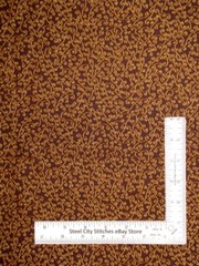 Swirl Curl Geometric Brown Gold Fabric By Yard Cotton Northcott Midas Touch