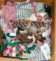 Huge Fabric Lot 150+ Mixed Variety Patterns, Textures, Sizes 70 Pounds!!