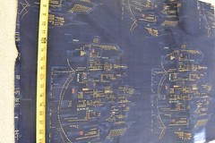 By 1/2 Yd, Vintage, New York City Lights on Navy Quilt Cotton, B06