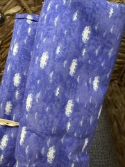 5 1/2 Yards Of Quilting Fabric Purple, Gray, And Blue Cloud Pattern