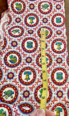 VTG Bicentennial Patriotic Gold, Red & Blue on White 21″x 7-8″ Remnants