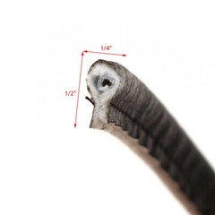 Boat Puff Cord Welting | Faux Leather Black 1/2 x 1/4 Inch (YD)