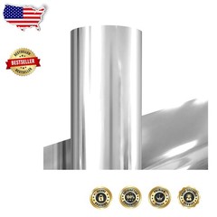 Silver Chrome Marine Vinyl Fabric 10ft x 54″ – Heavy Duty Waterproof Upholstery
