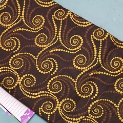 Hoffman California Penny Lane Style G8543 Swirl Fabric Brown Yellow Up to 45”