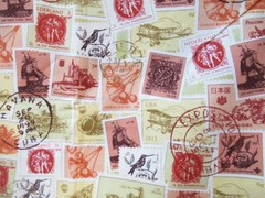 TOP DRAWER STAMPS FROM AROUND THE WORLD TAN MULTI RARE SZ 1Y16″X42″ NEW