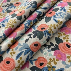 Cotton and Steel Floral Canvas Fabric by Rifle Paper Co NEW Sold by the Yard