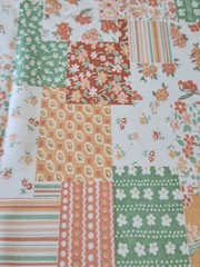 2 Piece VTG Unused Poly Floral Patchwork Print Material Stretch Lots Of Goodness