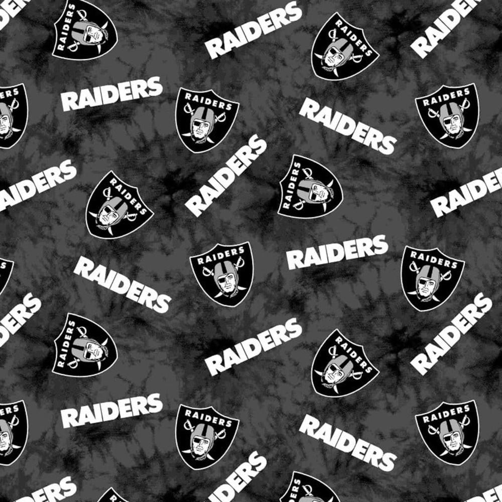 NFL Football Las Vegas Raiders FLANNEL Game Day Sports Fabric by the Yard