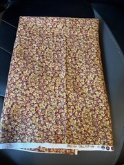 1 /2 Yard English Collection Maroon Floral 100% Cotton Fabric 44” Wide