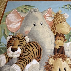 Jungle Babies 35″ x 44″ Panel Patty Reed, Fabric Traditions for Nursery Baby