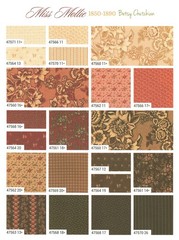 Moda MISS MOLLIE Charm Pack, 100% Cotton 5-inch Precut Fabric Squares (42 pcs)