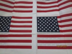 Daisy Kingdom 6 USA Flags # 4378 cotton panel makes 6 flags 11.5 x16 inches