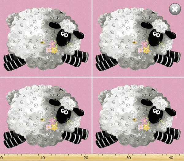 Susybee LAL Sheep Fat Quarter Panel Pink Quilt Fabric ~ 35″ x 44″ ~ #SB20341-520