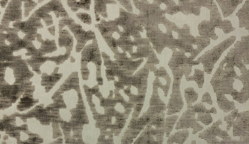 DONGHIA BROKEN MIRROR CAMEL STRIE VELVET ABSTRACT MODERN FABRIC BY THE YARD