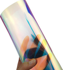 Transparent Iridescent PVC Sheet Cosplay Performance Accessories Holographic Wat