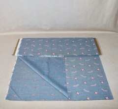 Houston Astros Chambray ~ Logo Pattern MLB Cotton Fabric 1/4 Yard 9” X 58”