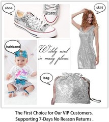 15 Feet Silver Sequin Fabric – Glittery Dress Material